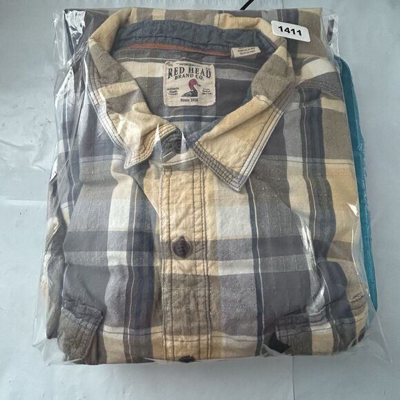 Red Head Flannel Shirt Mens Adult 2 XT Multicolor Plaid Button Up Long Sleeve - Picture 12 of 12